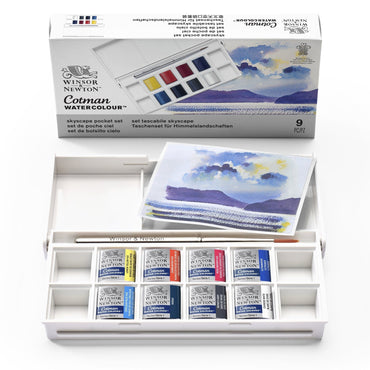 Winsor & Newton Cotman Watercolour Skyscape Pocket Paints Set of 9 Pieces