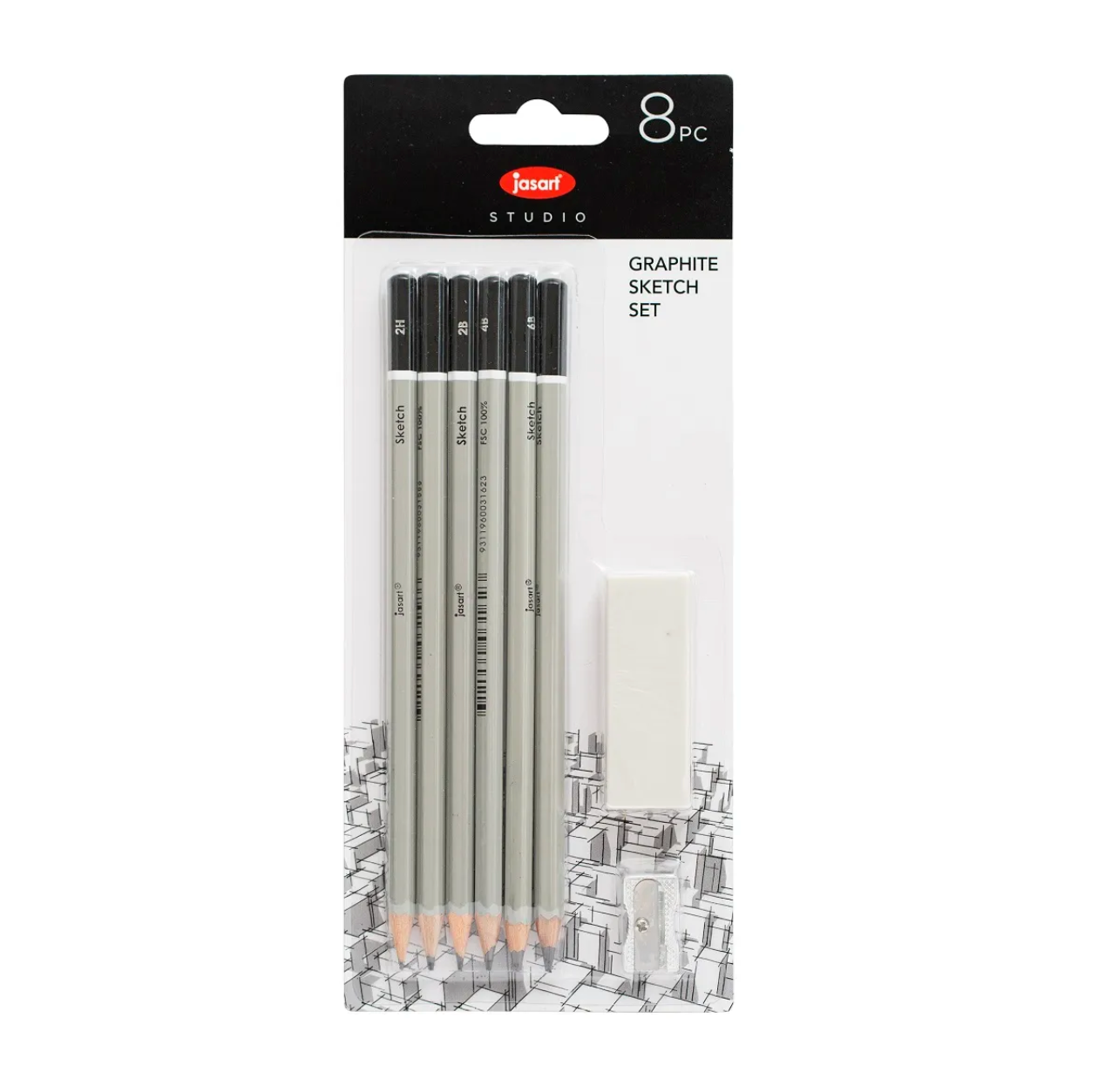 Jasart Graphite Sketching Set Of 8