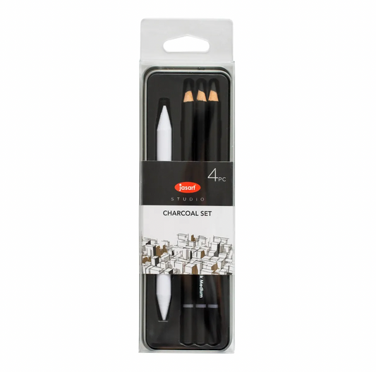 Jasart Studio Charcoal Tin Of 4