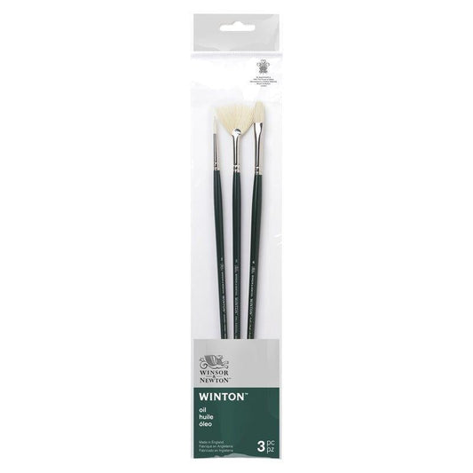 Winsor & Newton Winton Long Handle V3 Brushes Set Of 3