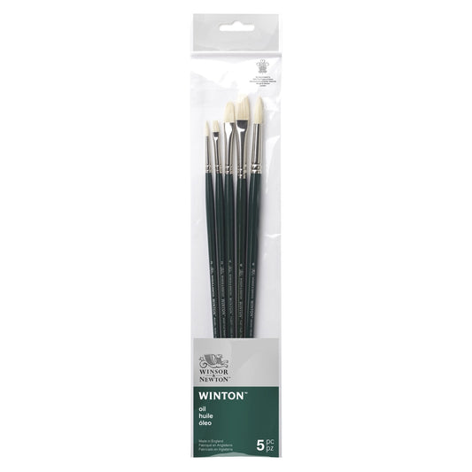 Winsor & Newton Winton Long Handle V1 Brushes Set Of 5