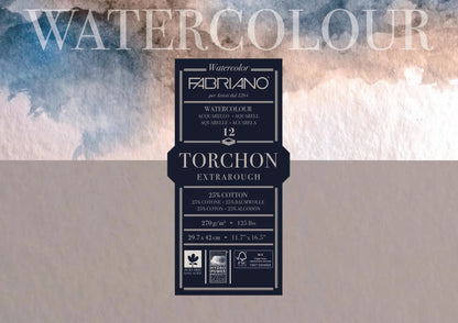 Fabriano Studio Watercolour 270gsm Rough 12 Sheet Pads