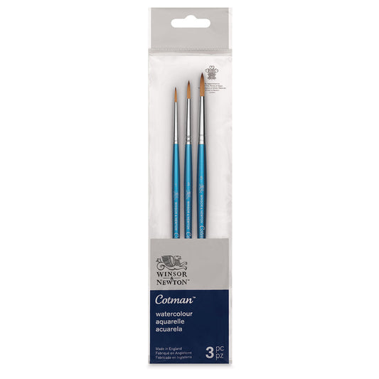 Winsor & Newton Cotman Short Handle V1 Brushes Set Of 3