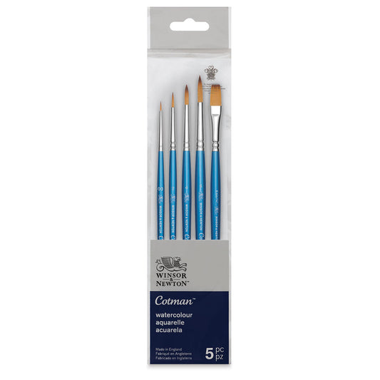 Winsor & Newton Cotman Short Handle V1 Brushes Set Of 5