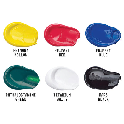 Liquitex Basics 22ml Acrylic Paints Set of 6 Basic Colours