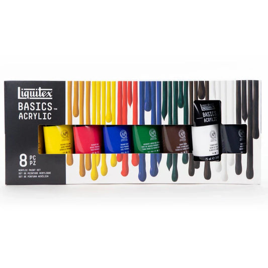 Liquitex Basics 75ml Acrylic Paints Set Of 8