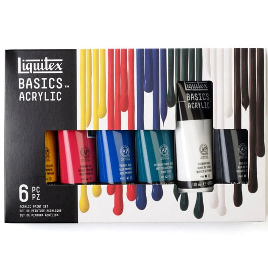 Liquitex Basics Acrylic Paints Set Of 6 X 118ml