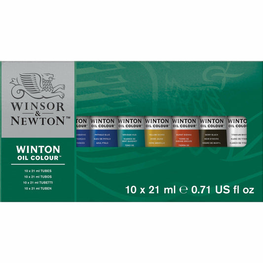 Winsor & Newton Winton 21ml Oil Paints Set Of 10