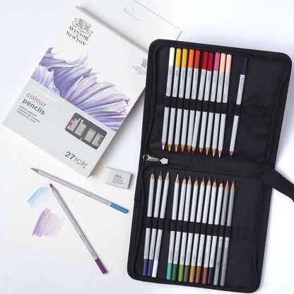 Winsor & Newton Studio Colouring Pencils Set Of 27 in a Zip Case