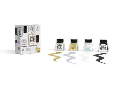 Winsor & Newton Metallic Drawing Inks Set Of 4