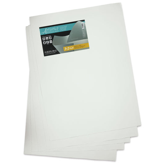 Fabriano Artistico Watercolour Enhanced 640gsm 56x76cm Cold Pressed Traditional White 3+2 Free