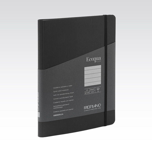 Fabriano Ecoqua Plus Hidden Spiral 90gsm Lined A5 Notebooks