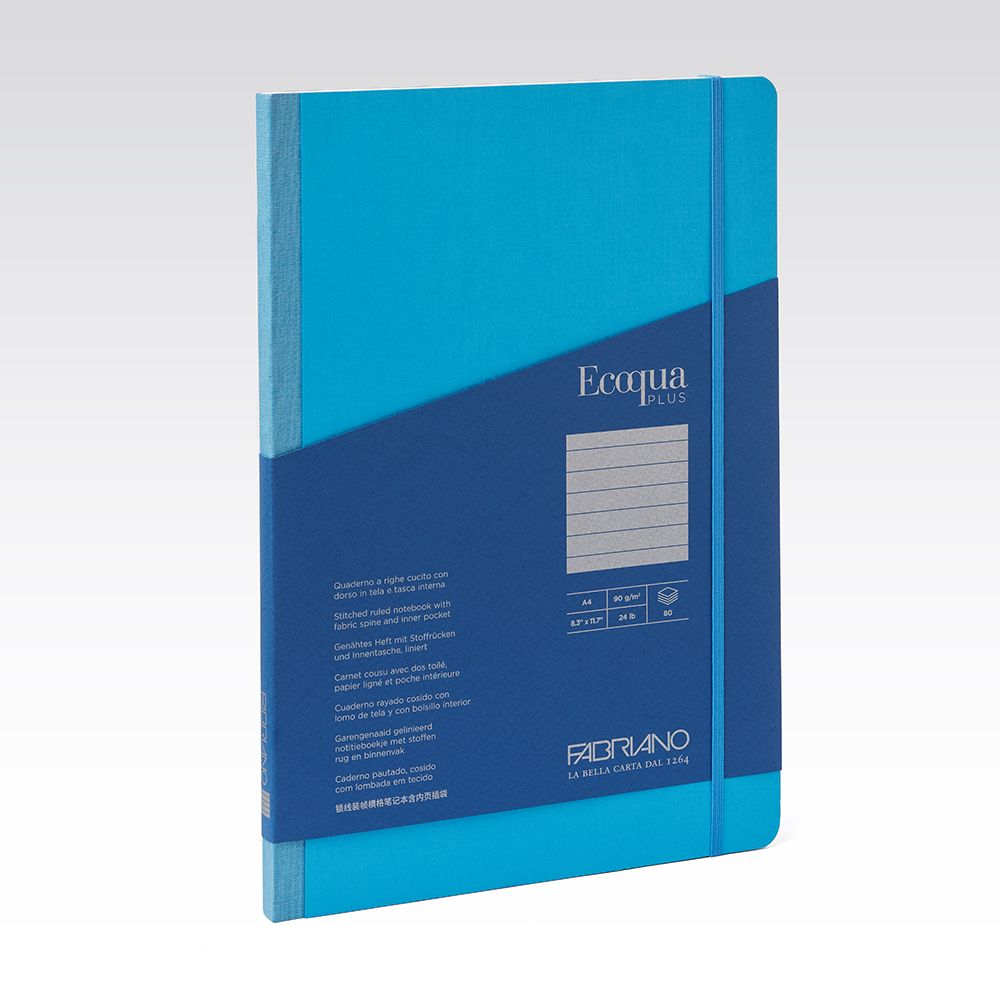 Fabriano Ecoqua Plus Fabric 90gsm Lined A4 Notebooks
