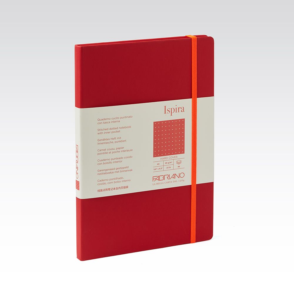 Fabriano Ispira Hard Cover 85gsm Dots A5 Notebooks