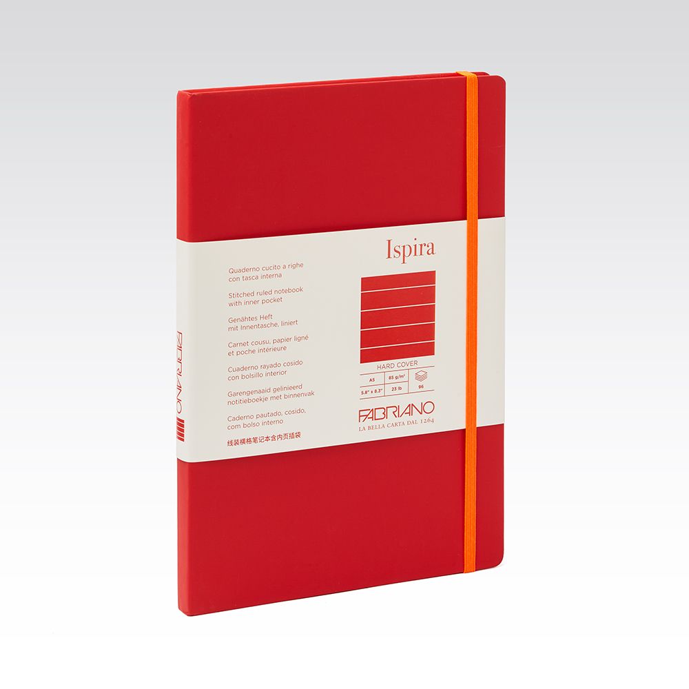 Fabriano Ispira Hard Cover 85gsm Lined A5 Notebooks