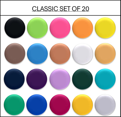 Jasart Byron Matte Acrylic 59ml Paints Set of 20 Classic Colours