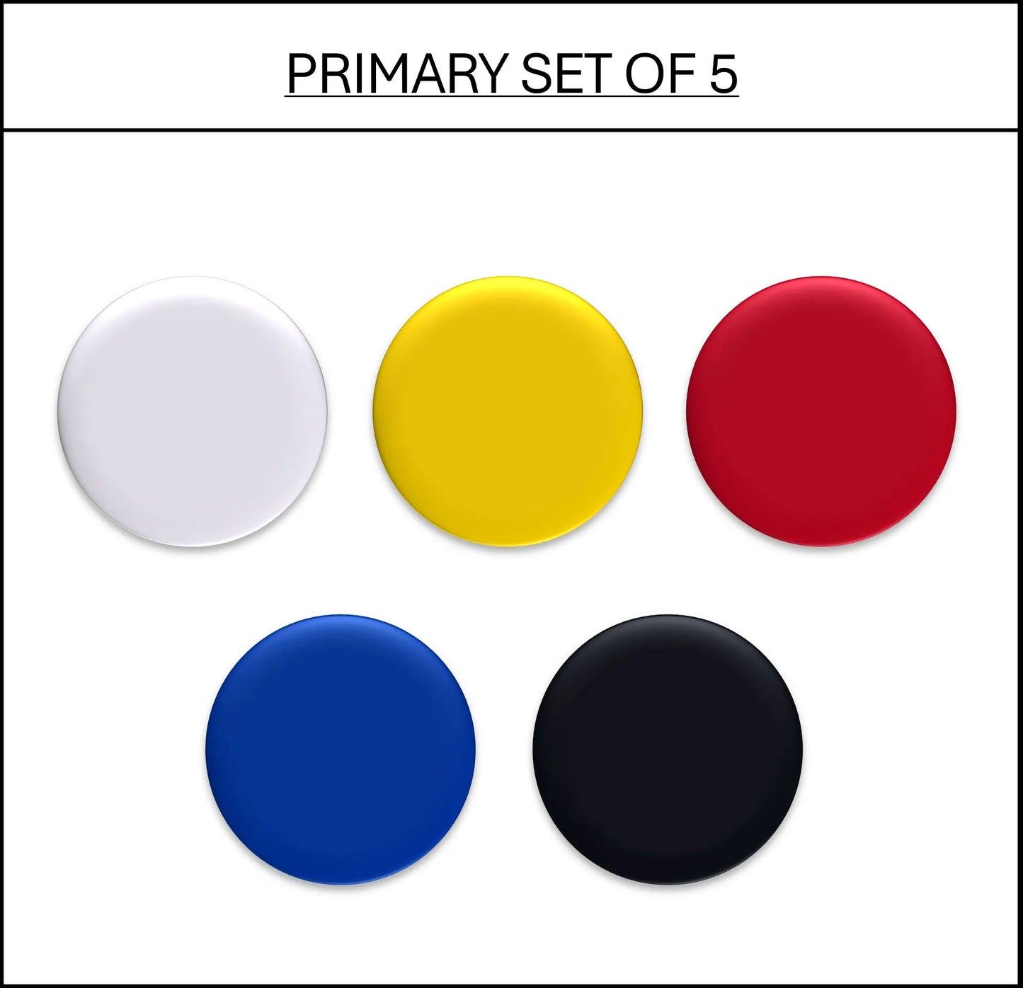 Jasart Byron Matte Acrylic 59ml Paints Set of 5 Primary Colours