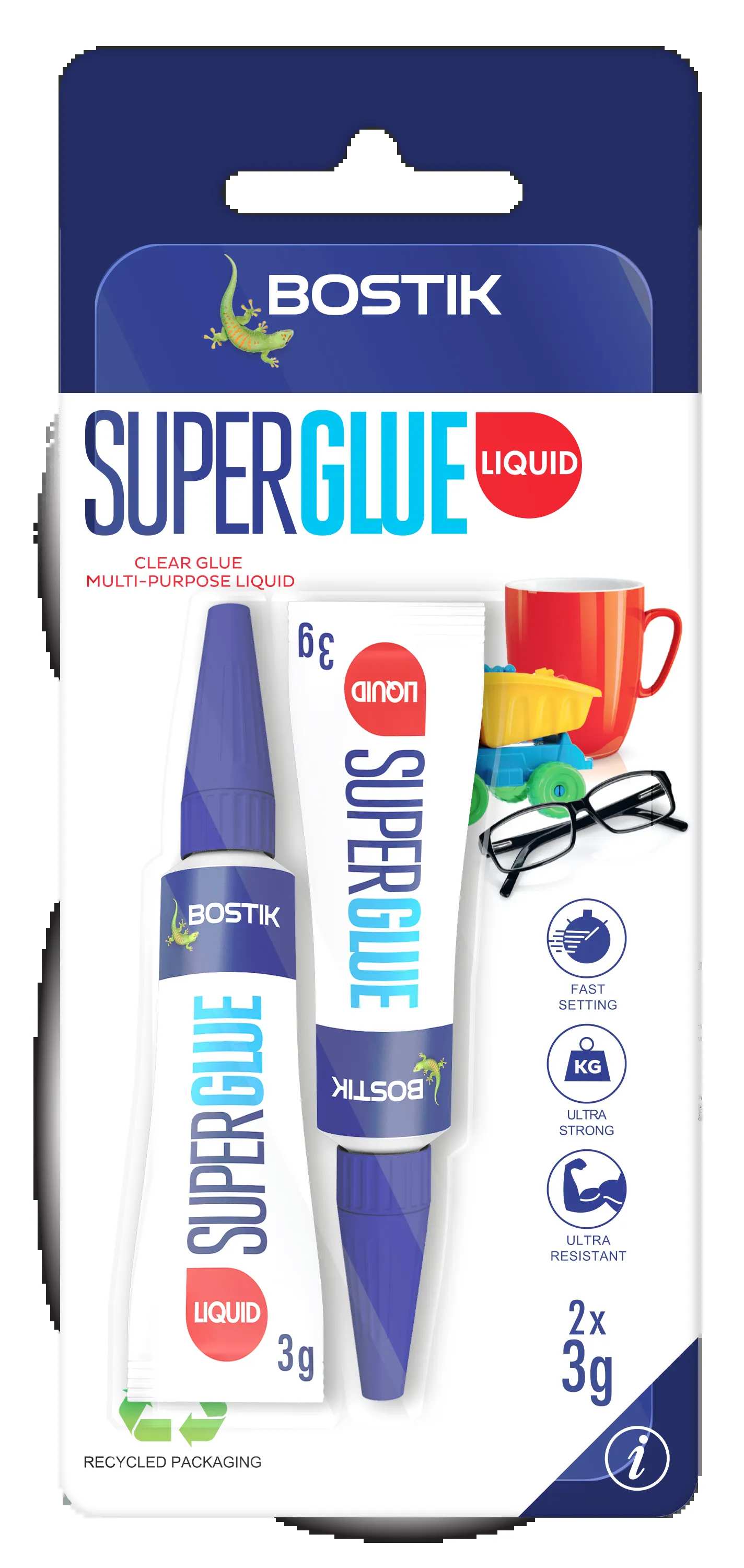 Bostik Adhesive Super Glue Liquid Super Glue Liquid 2 X 3g