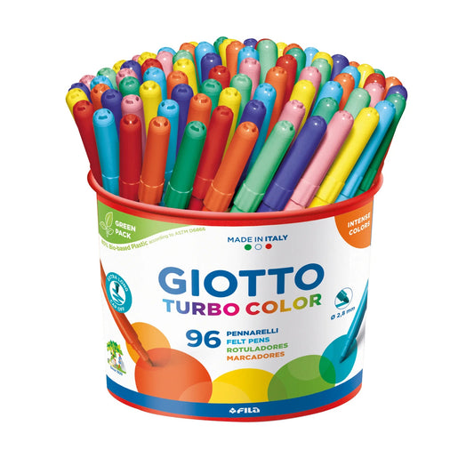 Giotto Turbo Color Markers Assorted Pot of 96