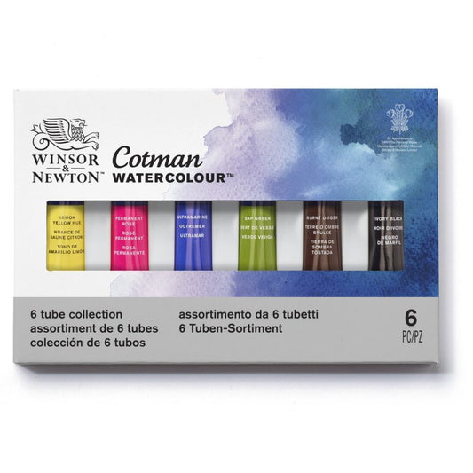 Winsor & Newton 8ml Cotman Watercolour Paints Set of 6