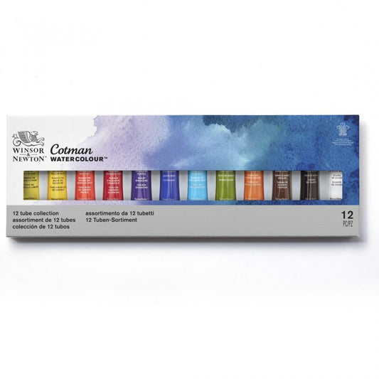 Winsor & Newton 8ml Cotman Watercolour Paints Set of 12