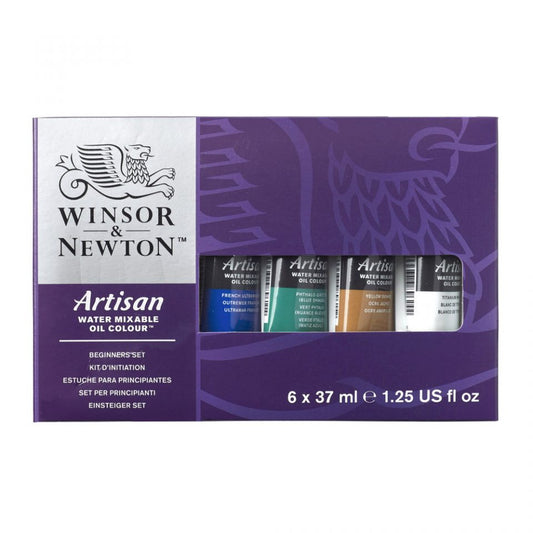 Winsor & Newton Artisan Water Mixable Oil Colour Paints 37ml Beginners Set of 6
