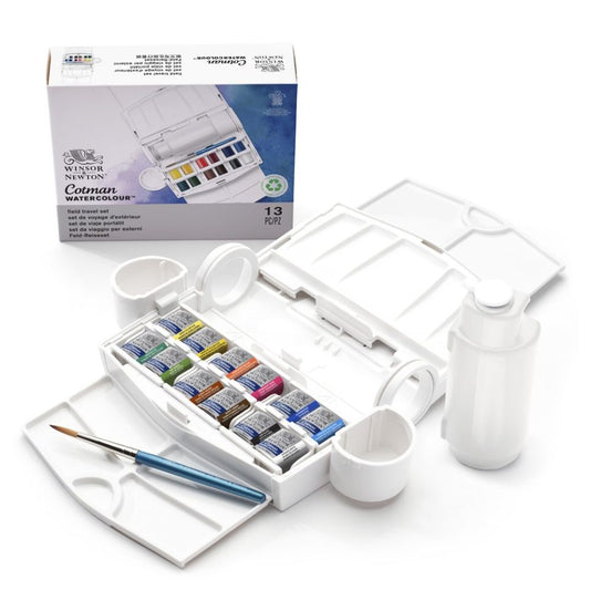 Winsor & Newton Cotman Watercolour Half Pan Paints Field Set of 12