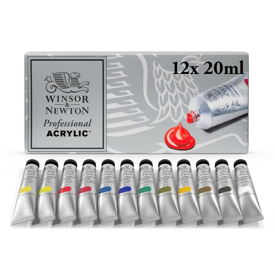 Winsor & Newton Professional 20ml Acrylic Paints Set Of 12