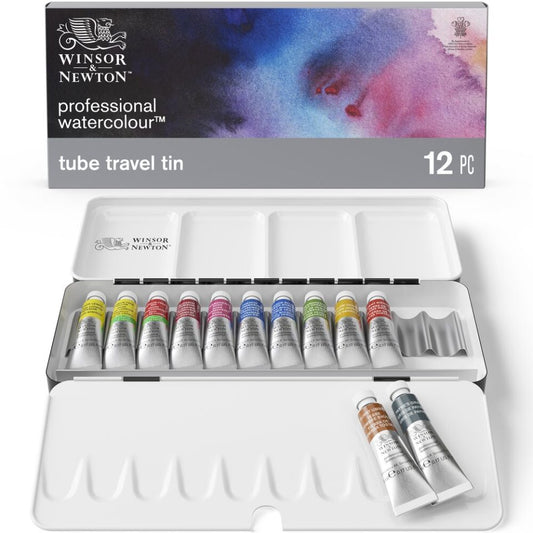Winsor & Newton Professional 5ml Watercolour Paints Travel Set Of 12