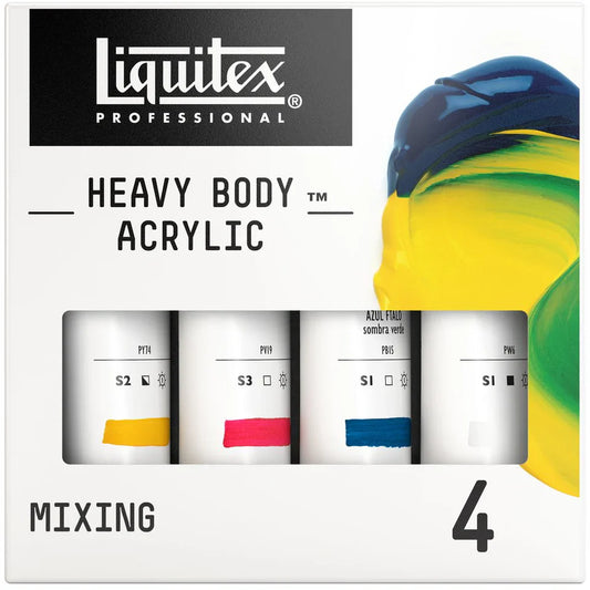 Liquitex 59ml Heavy Body Acrylic Paints Mixing Set Of 4