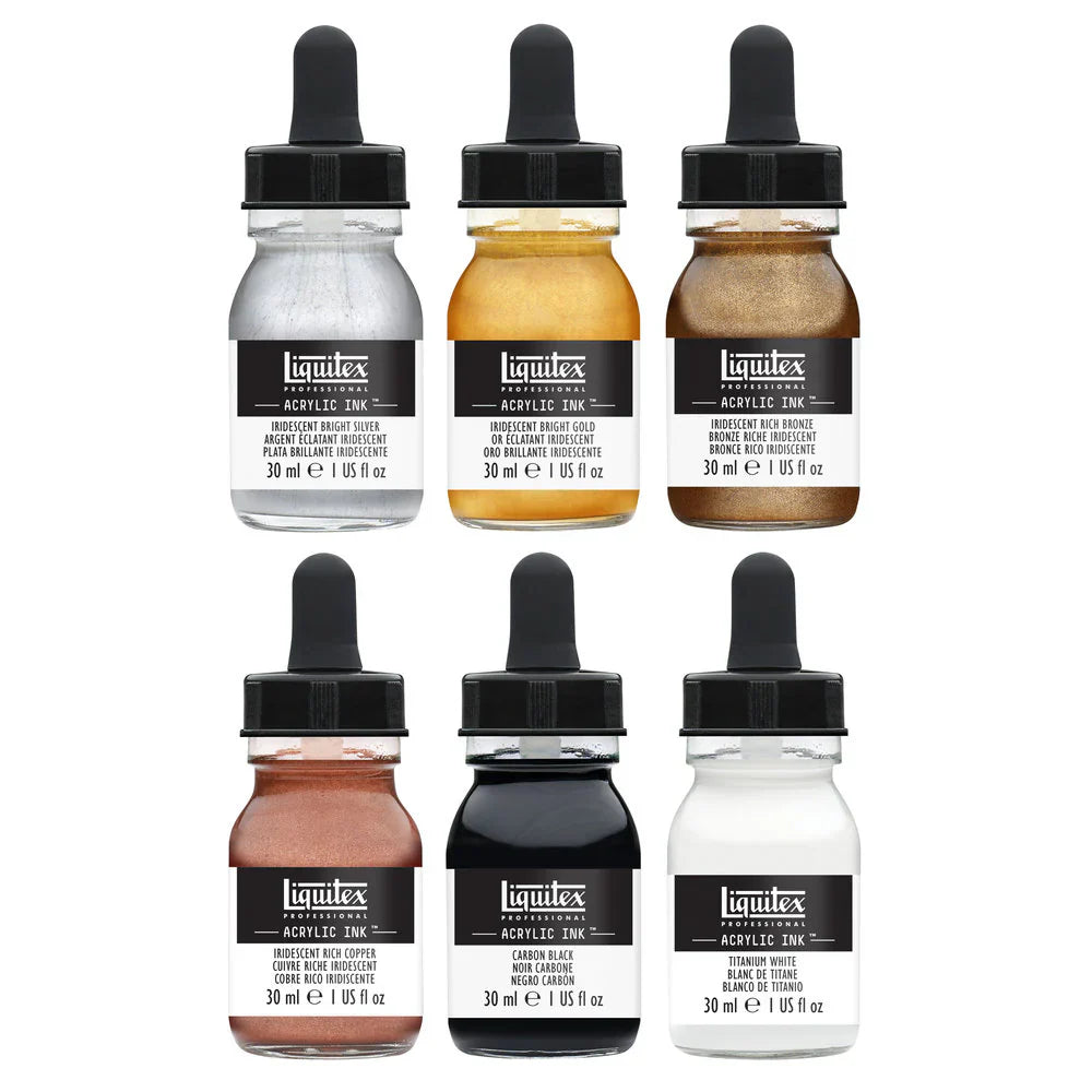 Liquitex 30ml Acrylic Inks Metallics Set Of 6