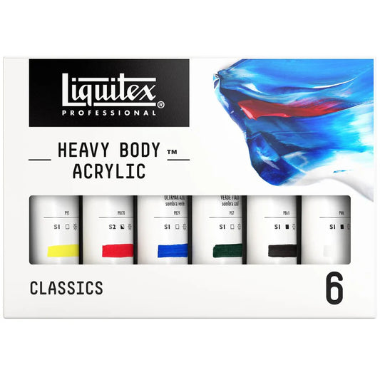 Liquitex 59ml Heavy Body Acrylic Paints Classic Set Of 6