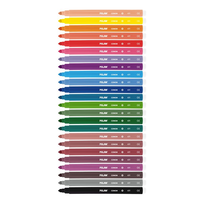 Milan Conic Tip Fibre Pens Set of 24
