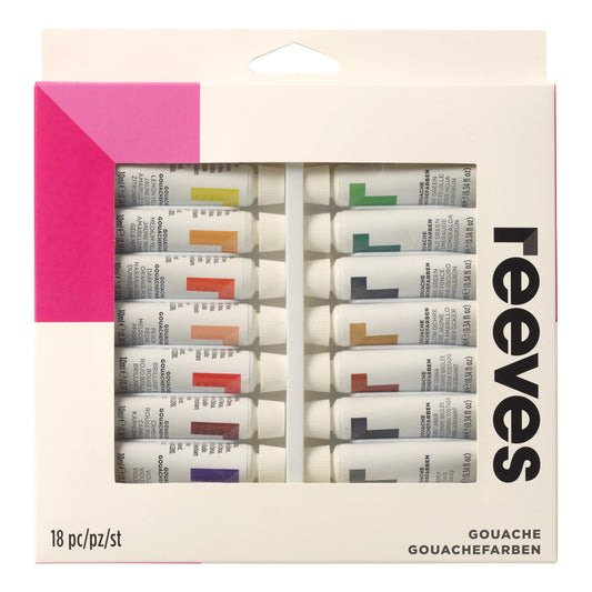 Reeves 10ml Gouache Paints Set of 18