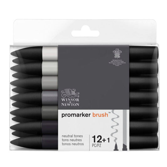 Winsor & Newton Promarker BrushMarkers Set Of 12