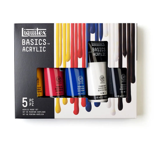 Liquitex Basics 118ml Acrylic Paints Set Of 5