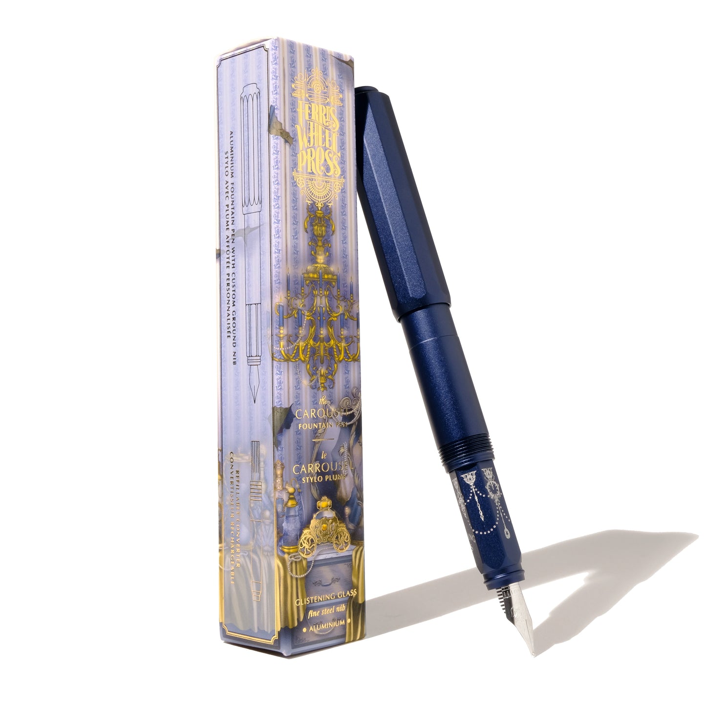 Ferris Wheel Press Glistening Glass Aluminium Fine Carousel Fountain Pen