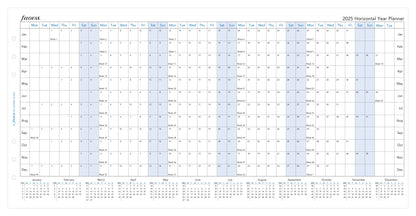 Filofax Year Planner Horizontal A5 2025 Refill