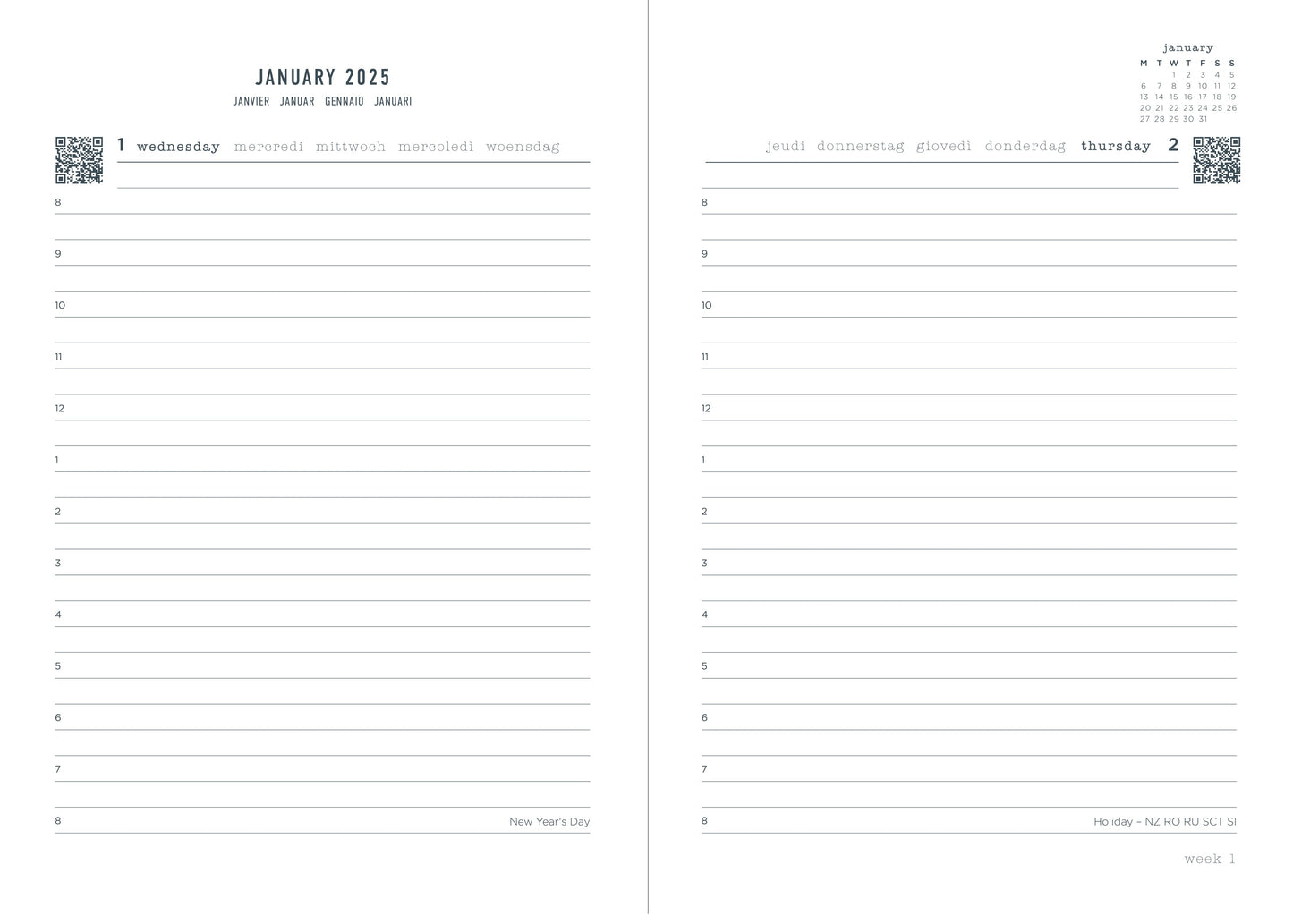 Letts of London Conscious A5 Day to Page Diaries
