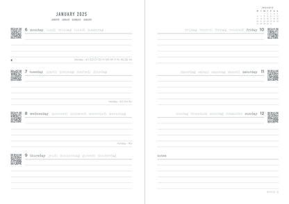 Letts of London Conscious A6 Week to View Diaries