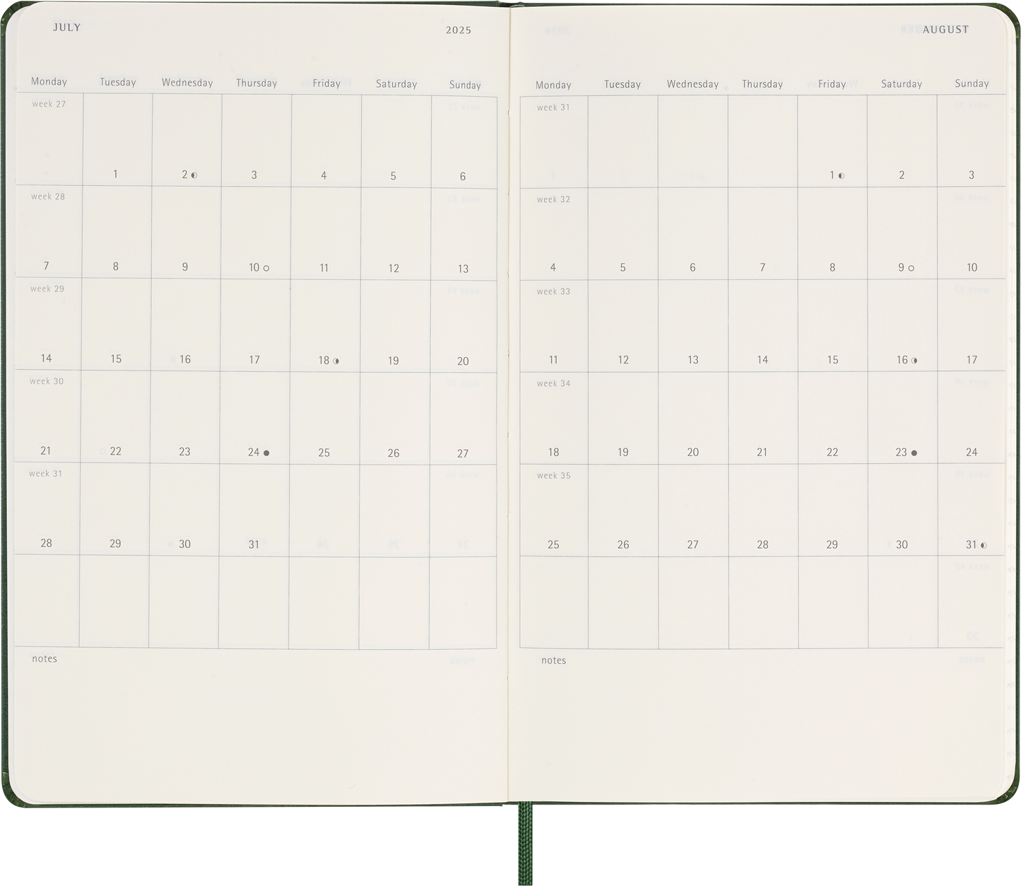 Moleskine 12 Month Daily HC Large Diaries