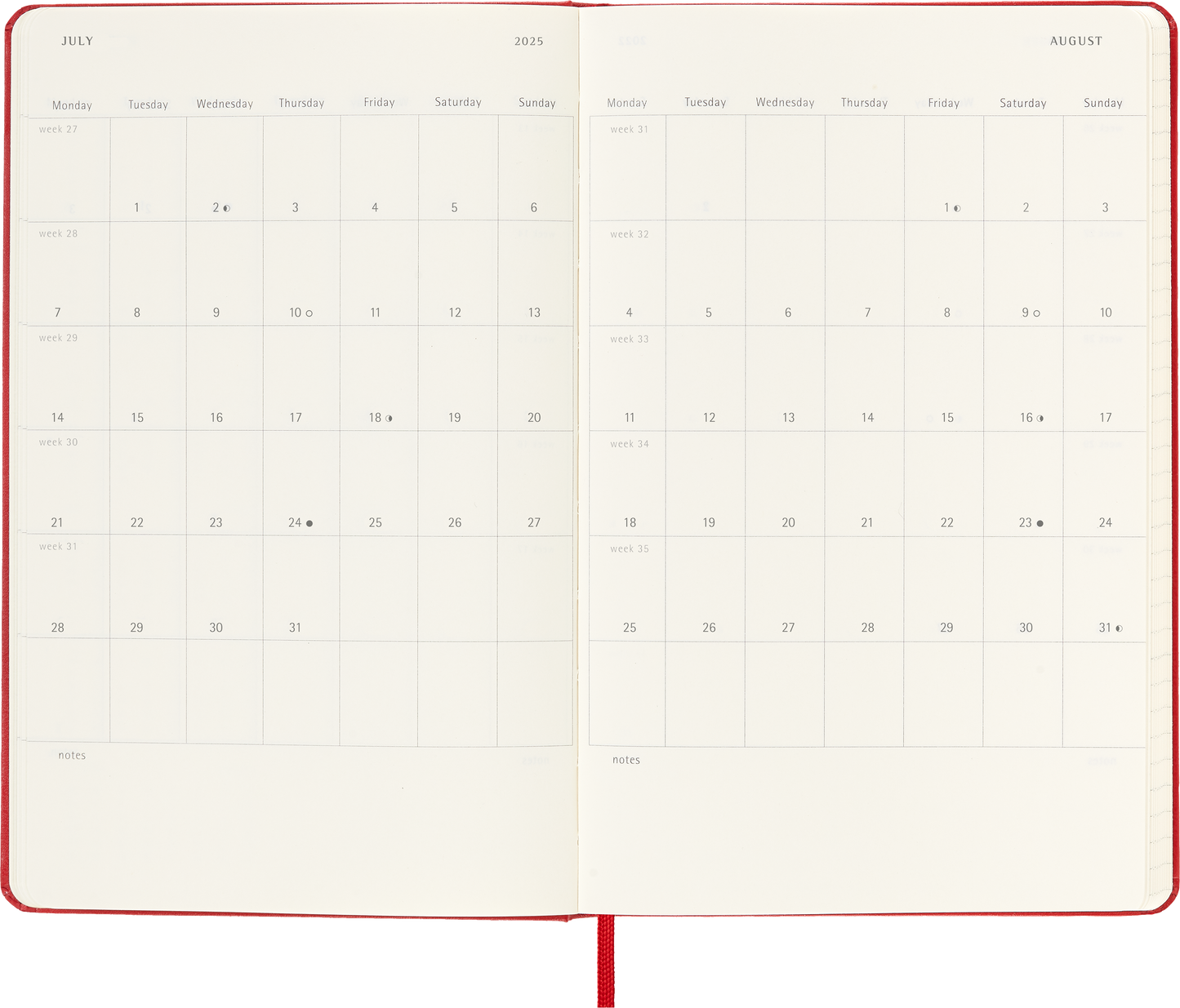 Moleskine 12 Month Daily HC Large Diaries