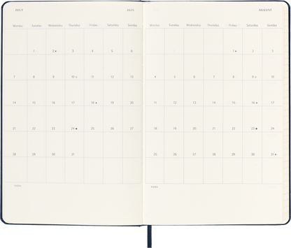 Moleskine 12 Month Weekly + Notes HC Large Diaries