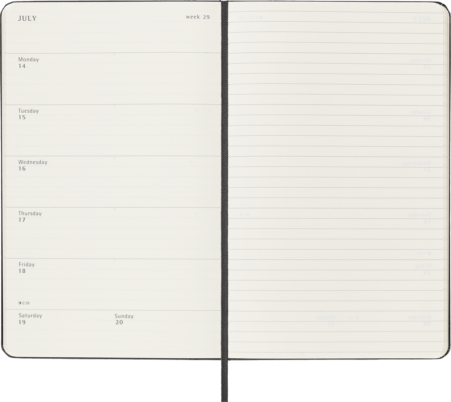 Moleskine 12 Month Weekly + Notes HC Large Diaries
