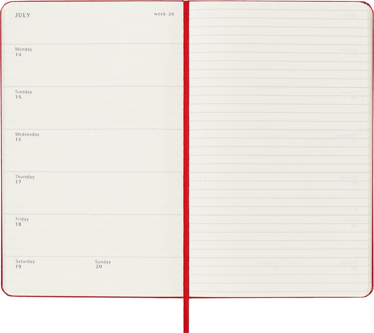 Moleskine 12 Month Weekly + Notes HC Large Diaries