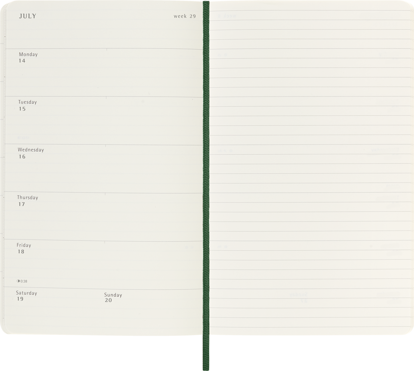 Moleskine 12 Month Weekly + Notes SC Large Diaries