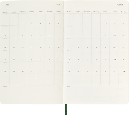 Moleskine 12 Month Weekly + Notes SC Large Diaries