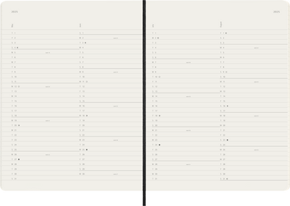Moleskine 12 Month Monthly SC Black Diaries