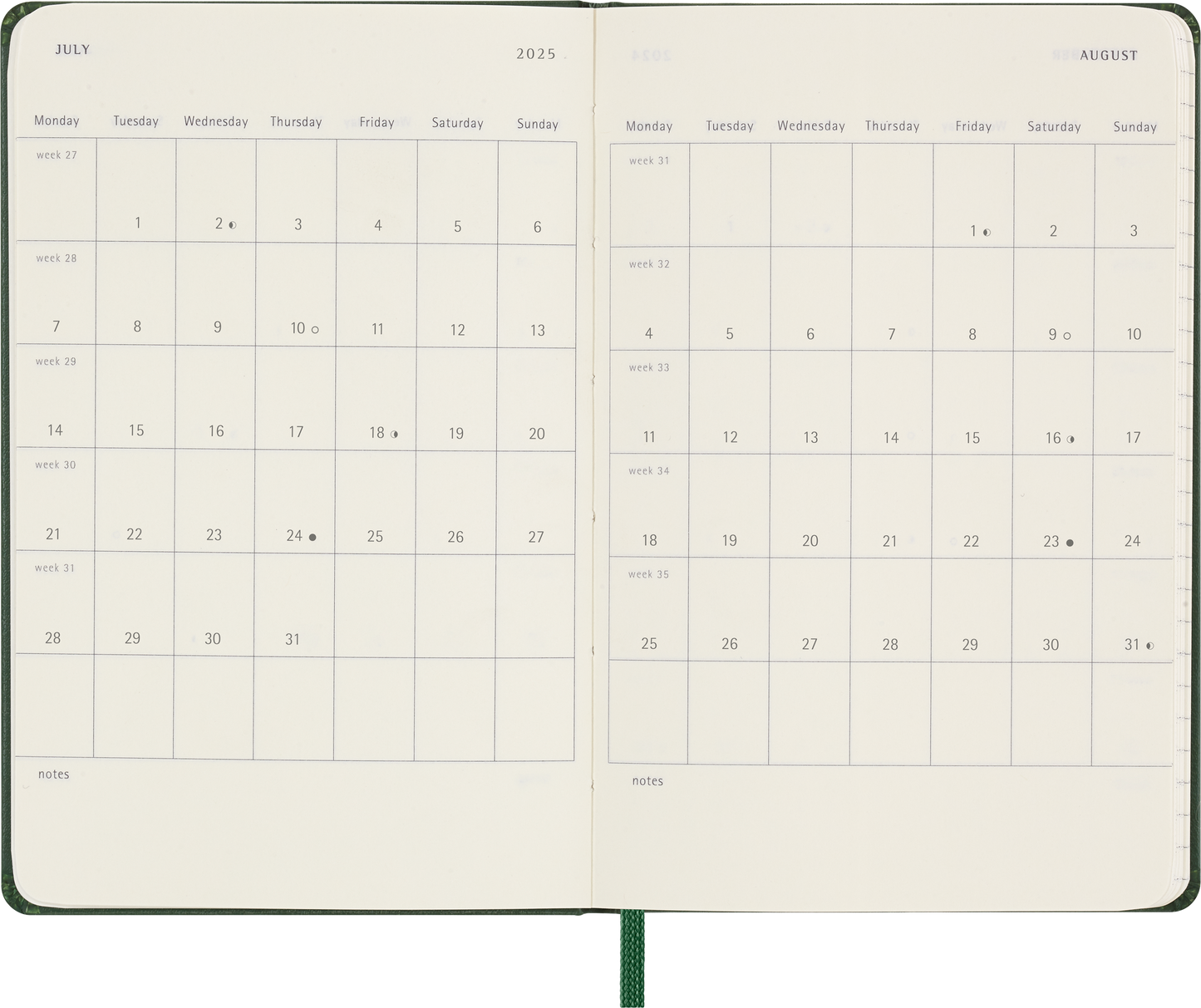 Moleskine 12 Month Daily HC Pocket Diaries