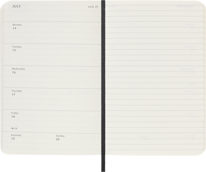 Moleskine 12 Month Weekly + Notes SC Pocket Diaries